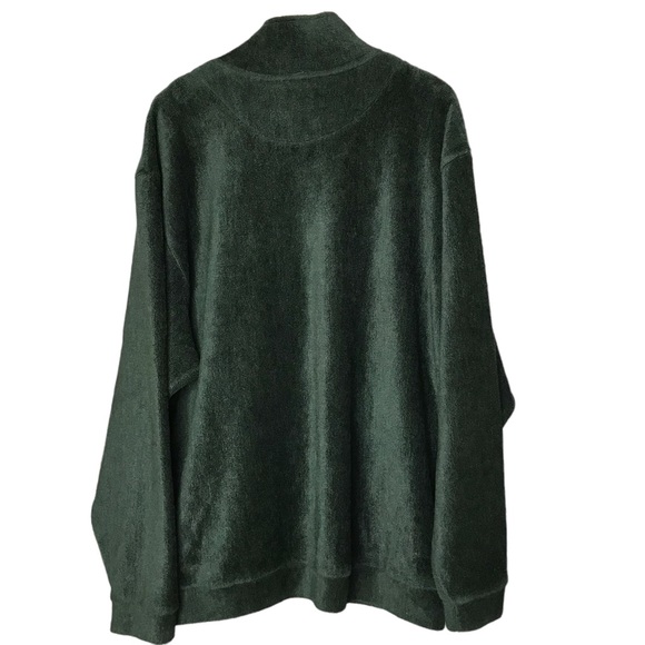 Vintage Muskoka Lakes Plush Pullover Popover Quarter Zip Green Teddy XXL - Picture 7 of 9
